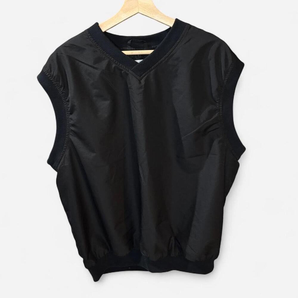 Columbia Sportswear Men’s XL Black V-Neck Pullover Golf Vest GM1002 Wind Shell